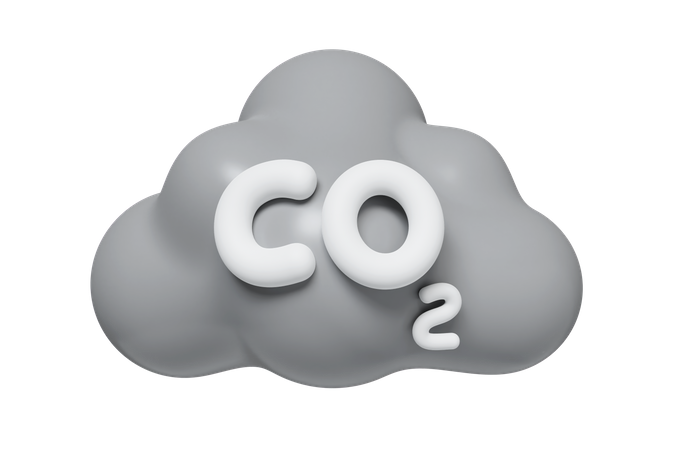 Carbon Dioxide  3D Icon