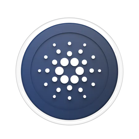 Cryptomonnaie cardano  3D Illustration