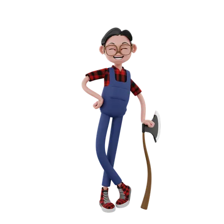 Carpinteiro  3D Illustration