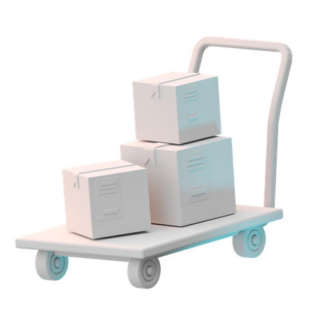 Carrinho de pacote  3D Icon