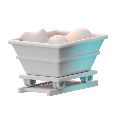 Carrinho de mineração  3D Icon