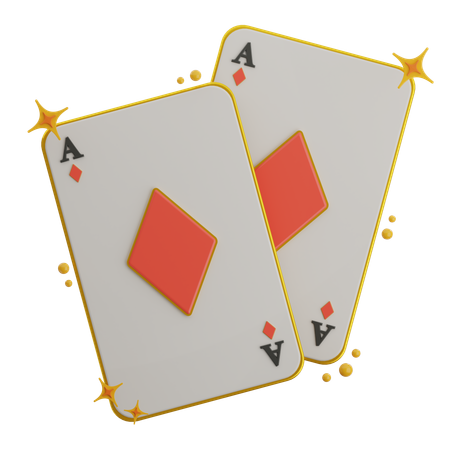 Cartão ás de diamante  3D Icon
