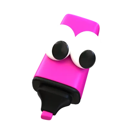 Cartoon Text Marker  3D Icon