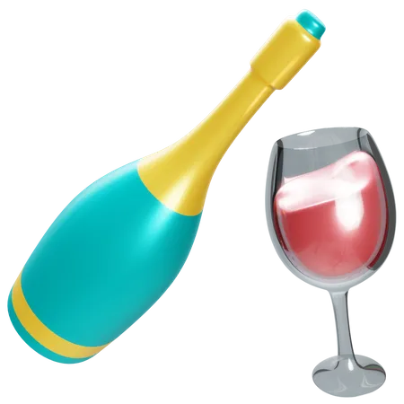 Celebration Drink  3D Illustration