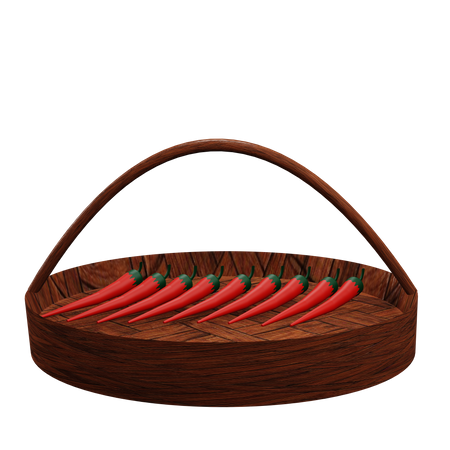Cesta de pimenta  3D Icon
