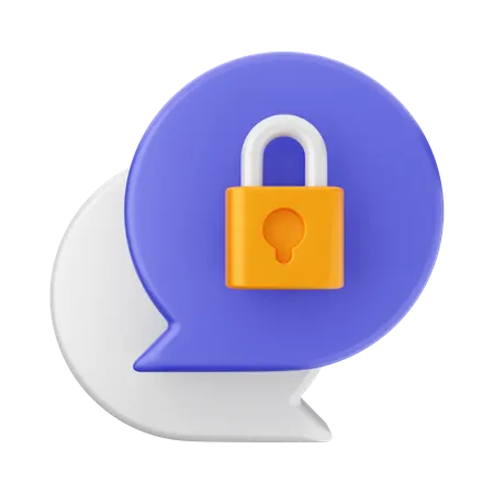 Conversa privada  3D Icon