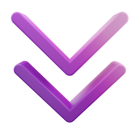 Chevron double flèche vers le bas  3D Icon