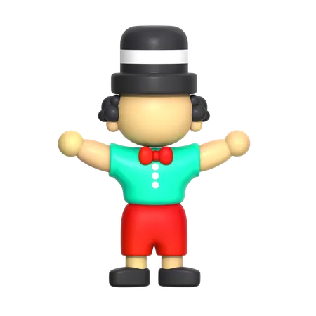 Circus Boy  3D Icon