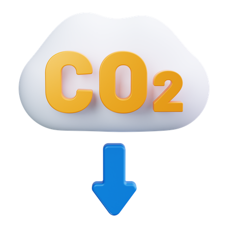 Co2 Reduzir  3D Icon