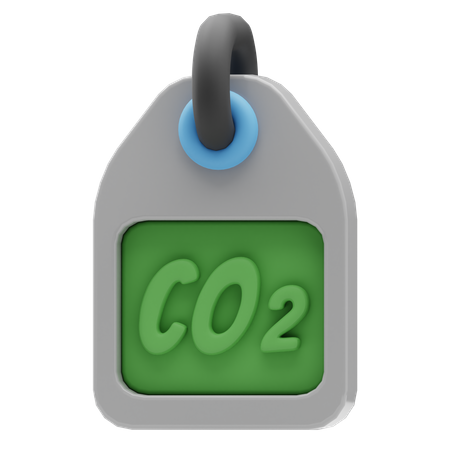 Co 2 Tag  3D Icon