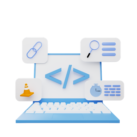 Codage Web  3D Illustration