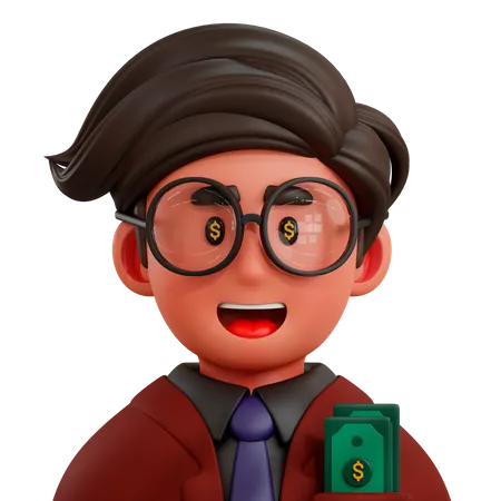 Comerciante  3D Illustration