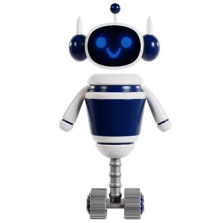 Futuro companheiro robótico amigável  3D Illustration