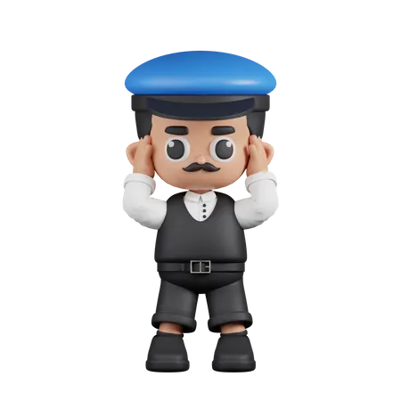 Conducteur étourdi  3D Illustration