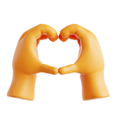 Emoji de mãos de coração  3D Icon