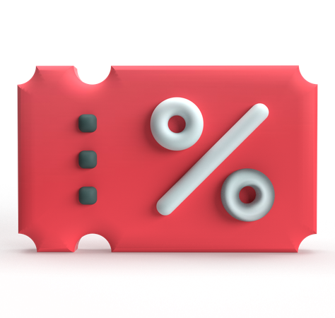 쿠폰  3D Icon
