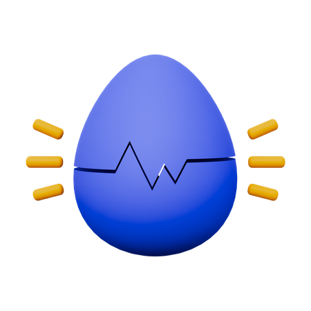 Cracked Egg  3D Icon