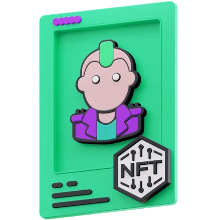 Cripto punk nft  3D Illustration