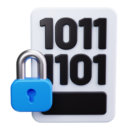 Criptografia de dados  3D Icon