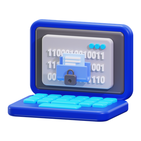 Criptografia de dados  3D Icon