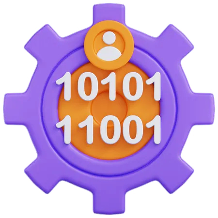 Criptografia de dados  3D Icon