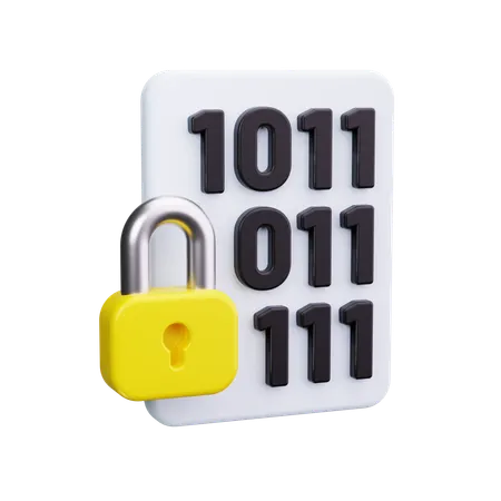 Criptografia de dados  3D Icon