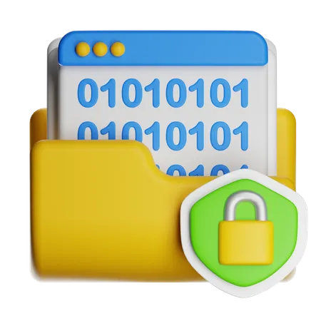 Criptografia de dados  3D Icon
