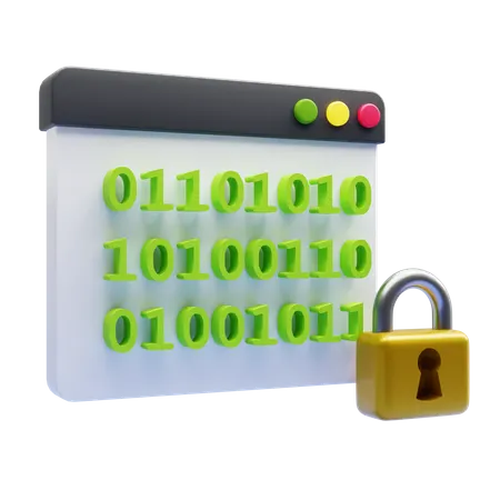 Criptografia de dados 3D Icon