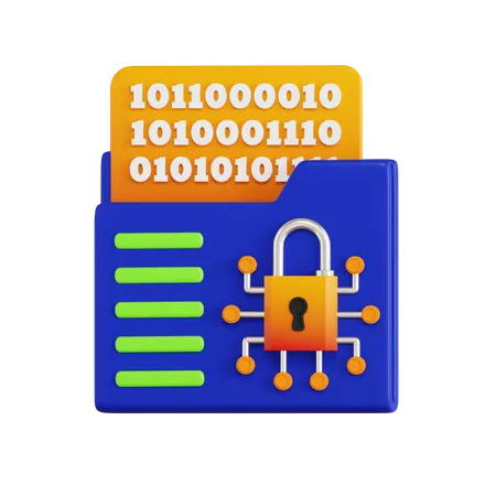 Criptografia de dados  3D Icon