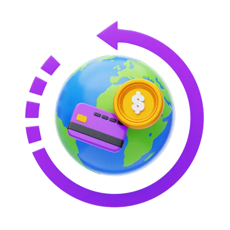 Cross-border Transactions  3D Icon