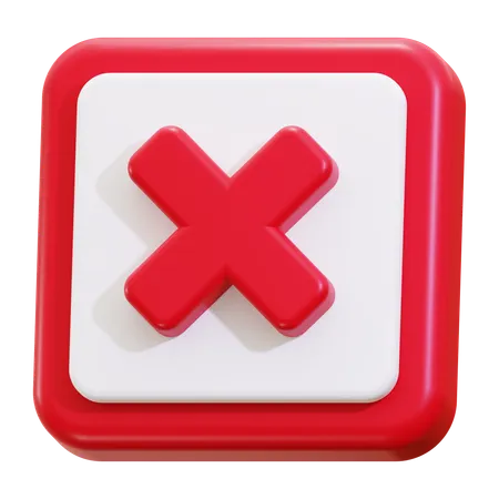 Cross sign  3D Icon
