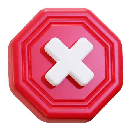 Cross sign  3D Icon