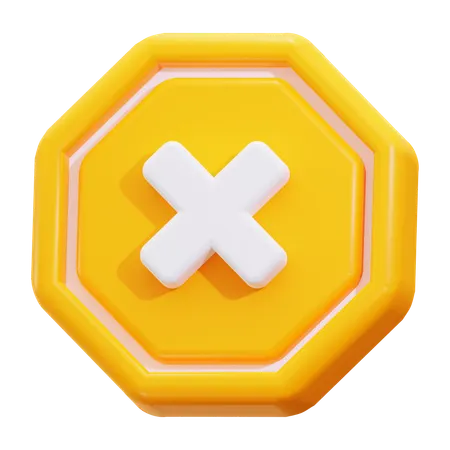 Cross sign  3D Icon