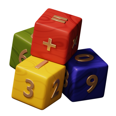 Cubos de madeira  3D Icon