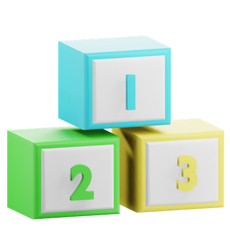Cubos numéricos  3D Icon