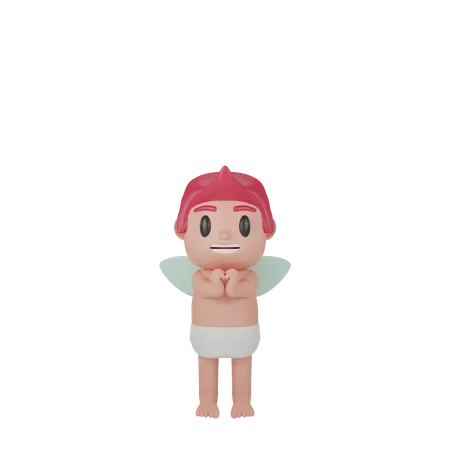 Cupid boy  3D Illustration
