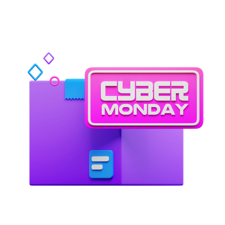 Cyber Monday Pop Up  3D Icon
