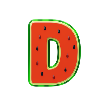 Letra d  3D Icon