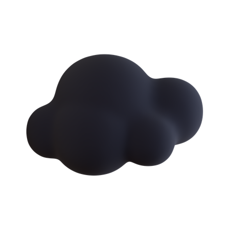 어두운 구름  3D Icon