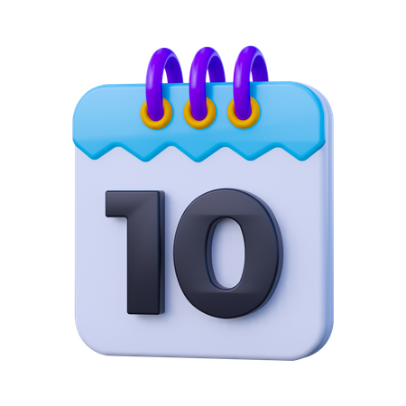 Datum 10  3D Icon