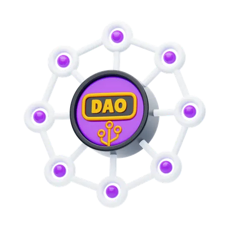 Decentralized Autonomous Organizations  3D Icon
