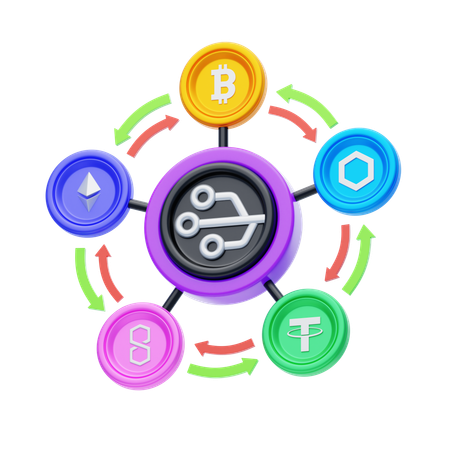 Decentralized Exchanges  3D Icon