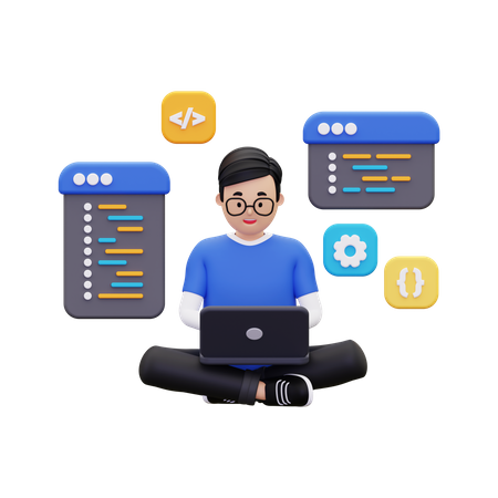 Desenvolvedor de site profissional  3D Illustration