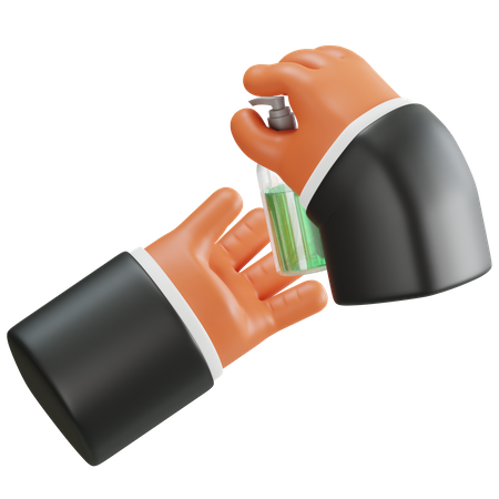 Desinfetante para as mãos  3D Icon