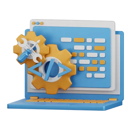 Développement de logiciels  3D Icon