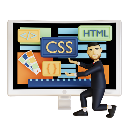 Développement web  3D Illustration