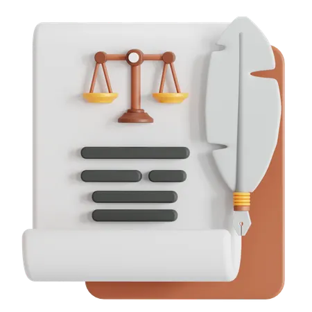 Documento judicial  3D Icon