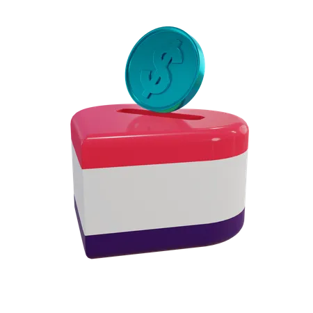 Donation  3D Illustration