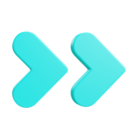 Double chevron droit  3D Icon