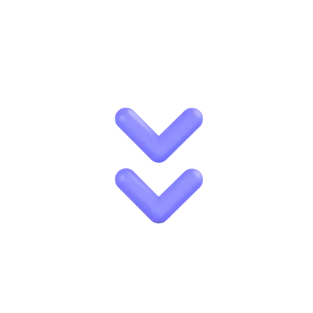 Chevron para baixo  3D Icon